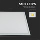 V-Tac 60x60 LED panel - 45W, UGR19, 3600lm, hvit kant
