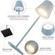 Oppladbar LED bordlampe Innendørs/utendørs - Lyseblå, berøringsdimbar, CCT, IP54 utendørs