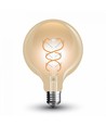 5W E27 LED globepære - 2200K, Ø95mm, ekstra varm hvit, filament