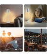 Oppladbar LED bordlampe Innendørs/utendørs - Grå, berøringsdimbar, CCT, IP54 utendørs