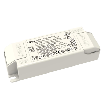 Lifud 40W 1-10V dimbar LED driver - 0/1-10V interface, flicker free