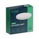 V-Tac 24W LED taklampe - Ø29,5cm, Høyde: 5,5cm, hvit kant, inkl. lyskilde