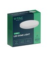 V-Tac 24W LED taklampe - Ø29,5cm, Høyde: 5,5cm, hvit kant, inkl. lyskilde