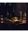 Oppladbar LED bordlampe med justerbar farge - Gull, touch dimbar, IP20