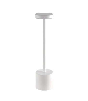 Oppladbar LED bordlampe - Hvit, berøringsdimbar, CCT, IP20