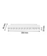 Spectrum SHIFT Grid 12W - Hvit, RA90, 20 cm, UGR19