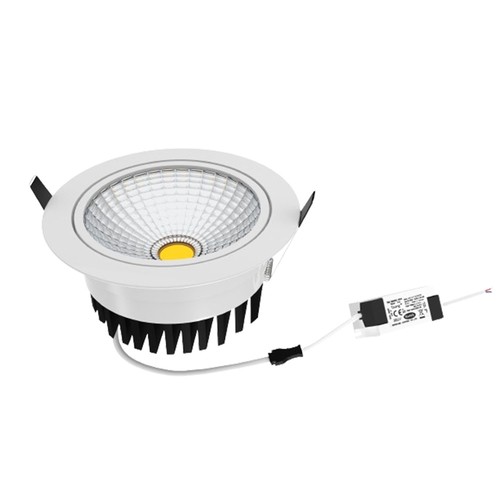 5W COB downlight - Hull: Ø7 cm, Ø8,5 cm, RA80, hvit kant, 230V