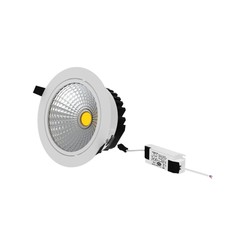 LED downlights 5W COB downlight - Hull: Ø7 cm, Ø8,5 cm, RA80, hvit kant, 230V