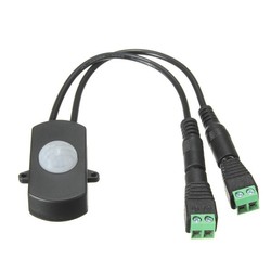 Enkeltfarget tilbehør PIR Sensor til LED strip - 12V (60W), 24V (120W), med skrukobling