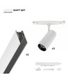 3x SHIFT spotsett - 2 meter komplett + spots, Hvit