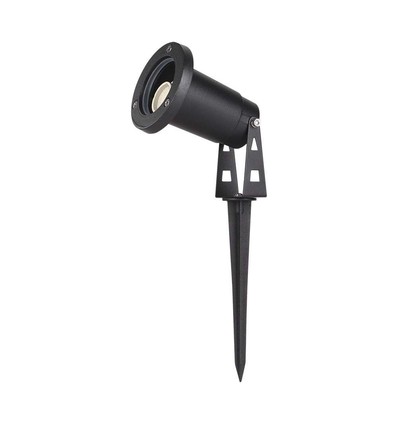 V-Tac mini hage lampe med spyd - GU10, IP65, Svart, uten lyskilde