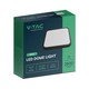 V-Tac 24W LED taklampe - 29,5 x 29,5cm, svart kant, inkl. lyskilde