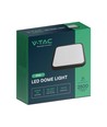 V-Tac 24W LED taklampe - 29,5 x 29,5cm, svart kant, inkl. lyskilde