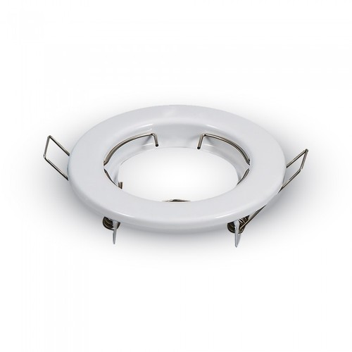 Downlight kit uten lyskilde - Hull: Ø6,5 cm, Mål: Ø8 cm, blank hvit, velg MR16 eller GU10 fatning