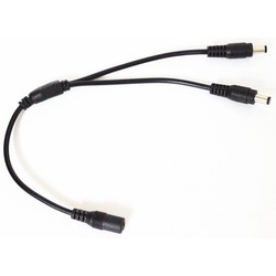 Enkeltfarget tilbehør DC kabel splitter - Til LED strips, 5V-48V, svart