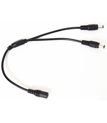 DC kabel splitter - Til LED strips, 5V-48V, svart