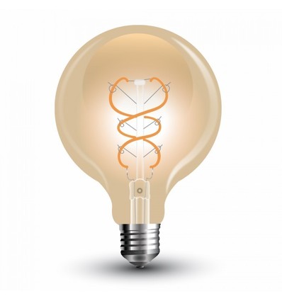 E27 5W LED globepære - Ø12,5cm, Kultråd, ekstra varmhvit