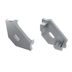 Aluminiumsprofiler Ender for aluprofil Type C - 2 stk, grå