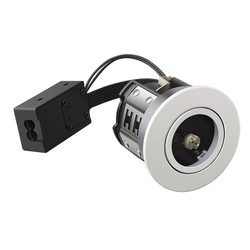 Downlights LEDlife innbyggingsspot Inno88 - MR16,12V, matt hvit, IP44, direkte i isolasjon