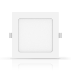 Diverse Outlet: LED Downlight Pro, Innbygging Firkantet 9W - Naturlig Hvit 4000K, Matt Hvit, Plast, 145mm