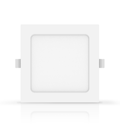 Outlet: LED Downlight Pro, Innbygging Firkantet 9W - Naturlig Hvit 4000K, Matt Hvit, Plast, 145mm