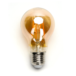  Outlet: LED Filament pære A60 E27 - 6W 2200K - Ravgul