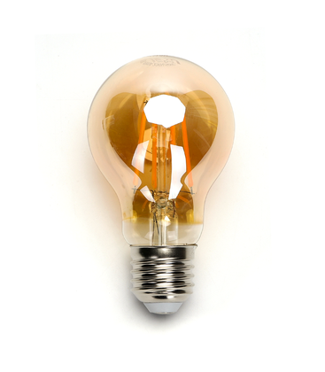 Outlet: LED Filament pære A60 E27 - 6W 2200K - Ravgul