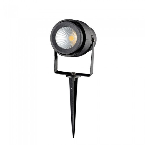 V-Tac 12W LED hage lampe - Svart, med spyd, IP65, 230V