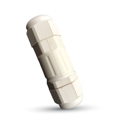 Rund koblingsboks - IP68 vanntett, hvit, til skjøting av ledninger