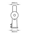 V-Tac justerbar brakett for gatelys - Ø48mm / Ø62mm