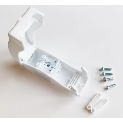 Hvit koblingsboks med hurtigkobling - IP20 innendørs, 2-pol, strekkavlastning