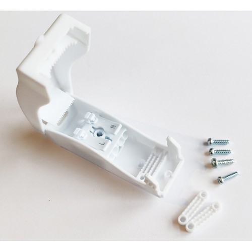 Hvit koblingsboks med quickconnector - 2-pol, strekkavlaster, IP20 innendørs