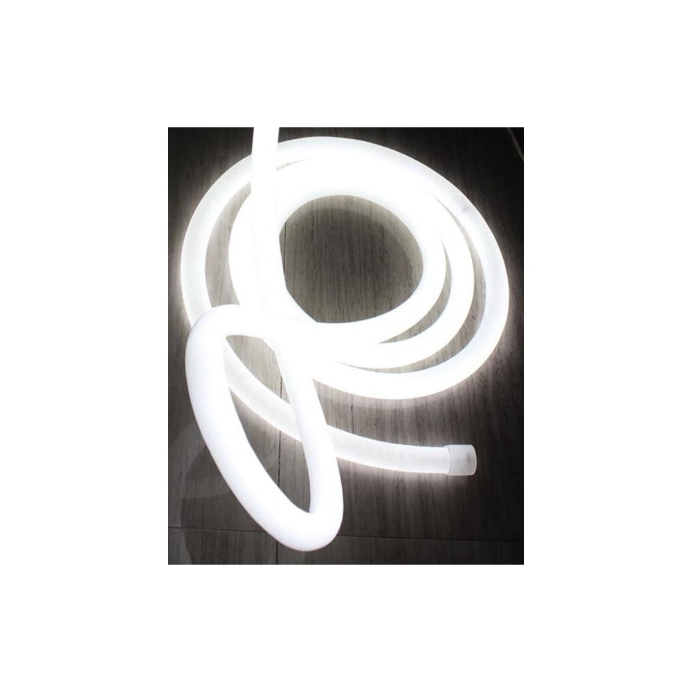 Kald hvit D16 Neon Flex LED - 8W per meter, IP67, 230V