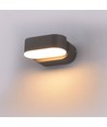 V-Tac 6W LED grå vegglampe - Oval, roterbar 350 grader, IP65 utendørs, 230V, inkl. lyskilde