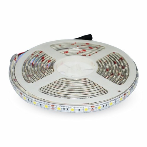 5m 11W/m sprutsikker LED-stripe - 12V DC, IP65, 60 LED per meter