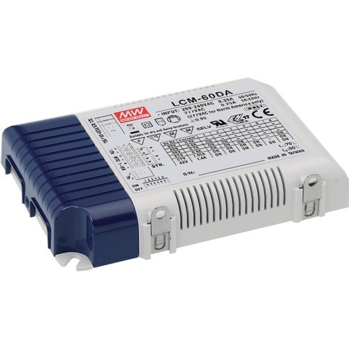 Meanwell 60W / 350-1400mA dimbar LCM-60DA driver for LED-panel - Dali + push dim