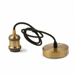 Lampesokkel V-Tac designer lampefatning - Brun Bronze, E27