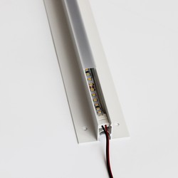 Alu / PVC profiler Trebetong/gips Skinne 120 cm for LED strips - Innfelt, kan forlenges