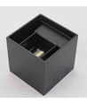 5W LED vegglampe - IP65 utendørs, firkantet, justerbar spredning, sort, inkl. lyskilde