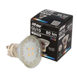 GU10 LED Grønn LED spot - 1W, 230V, GU10