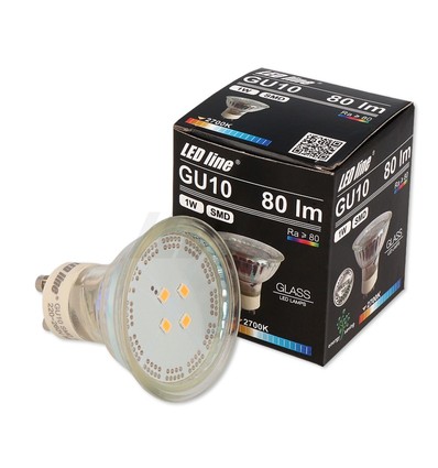 Grønn LED spot - 1W, 230V, GU10