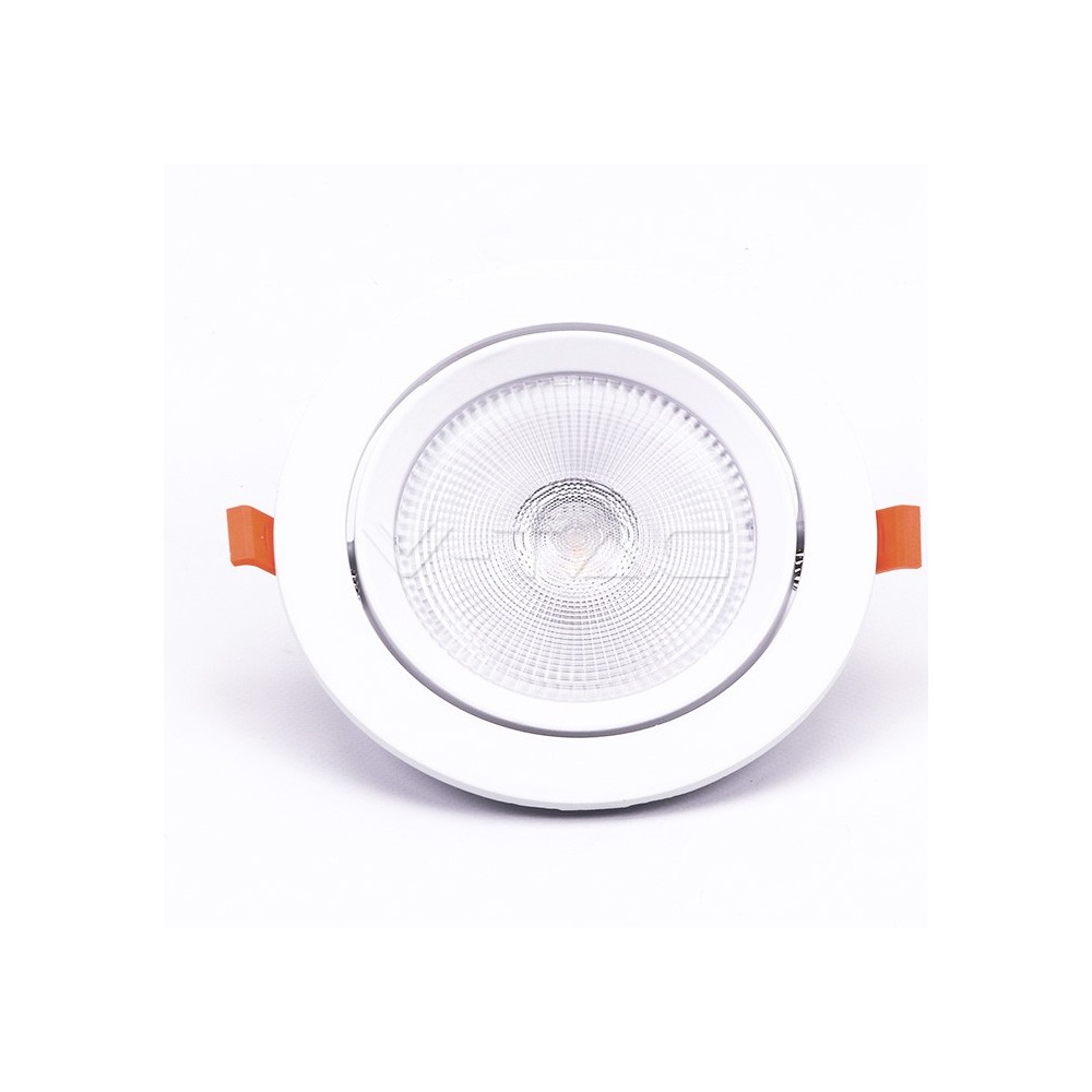 V-Tac 20W LED spotlight - Hull: Ø14,5 cm, Mål: Ø17 cm, 3 cm høy, Samsung LED chip, 230V - Dimbar : Ikke dimbar, Kulør : Varm