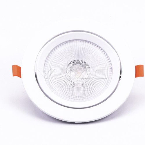 V-Tac 20W LED spotlight - Hull: Ø14,5 cm, Mål: Ø17 cm, 3 cm høy, Samsung LED chip, 230V