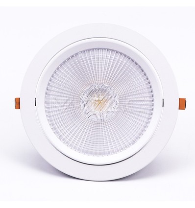 30W Ø22,5cm LED spotlight - Hull: Ø19,5 cm, Mål: Ø22,5 cm, 3 cm høy, Samsung LED chip