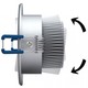 Outlet: 3W downlight - Hull: Ø6,6 cm, Mål: Ø8 cm, 4 cm høy, 24V