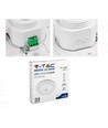 V-Tac 12W LED sensorlampe - Samsung LED chip, PIR sensor, IP20 innendørs, 230V, inkl. lyskilde