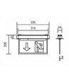 V-Tac taklampe LED exit skilt - 2W, Samsung LED chip