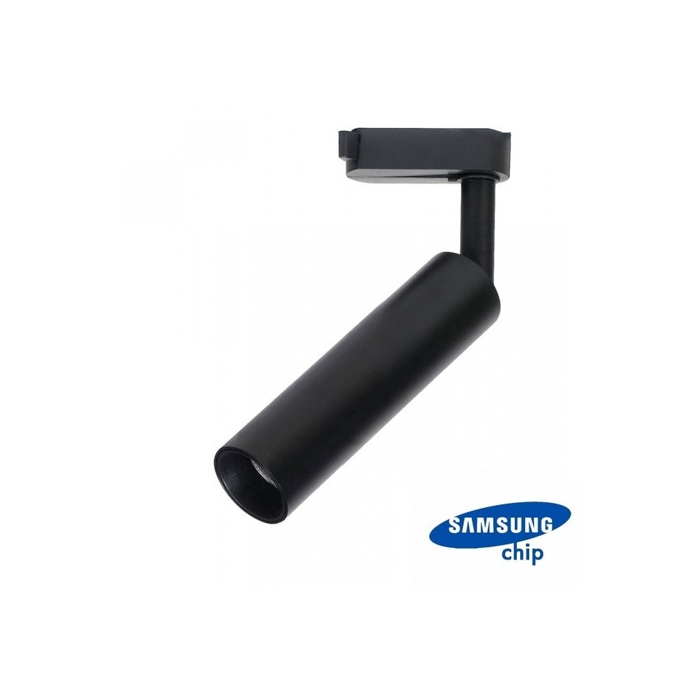 V-Tac svart skinnespot 7W - Samsung LED chip, 3-faset