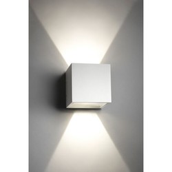 Vegglamper V-Tac 5W LED hvit vegglampe - Firkantet, justerbar spredning, IP65 utendørs, 230V, inkl. lyskilde