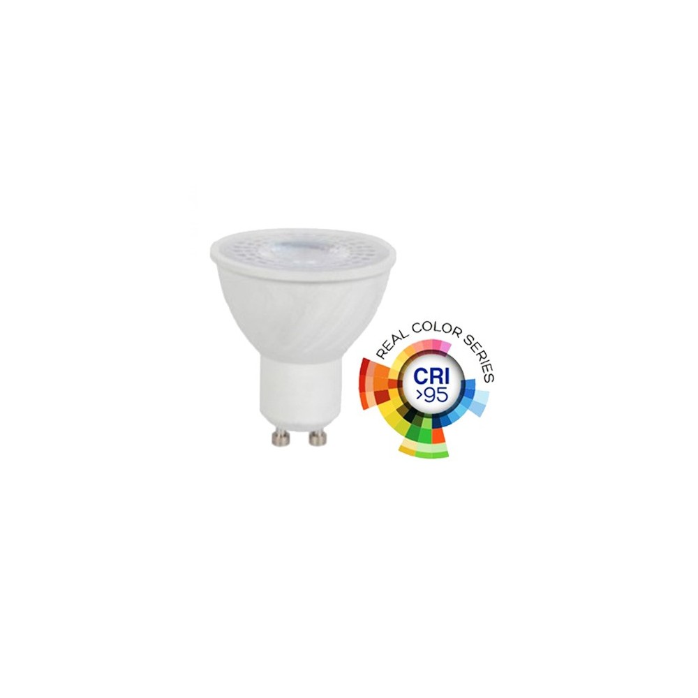 V-Tac 6W LED spot - RA 95, 230V, GU10 - Dimbar : Ikke dimbar, Kulør : Kald